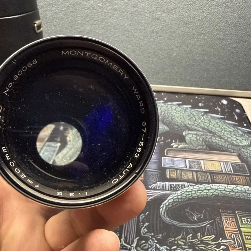 Vintage Montgomery WARD 67-583 Telephoto Lens 62 mm 1:3.5 f=200mm auto Japan